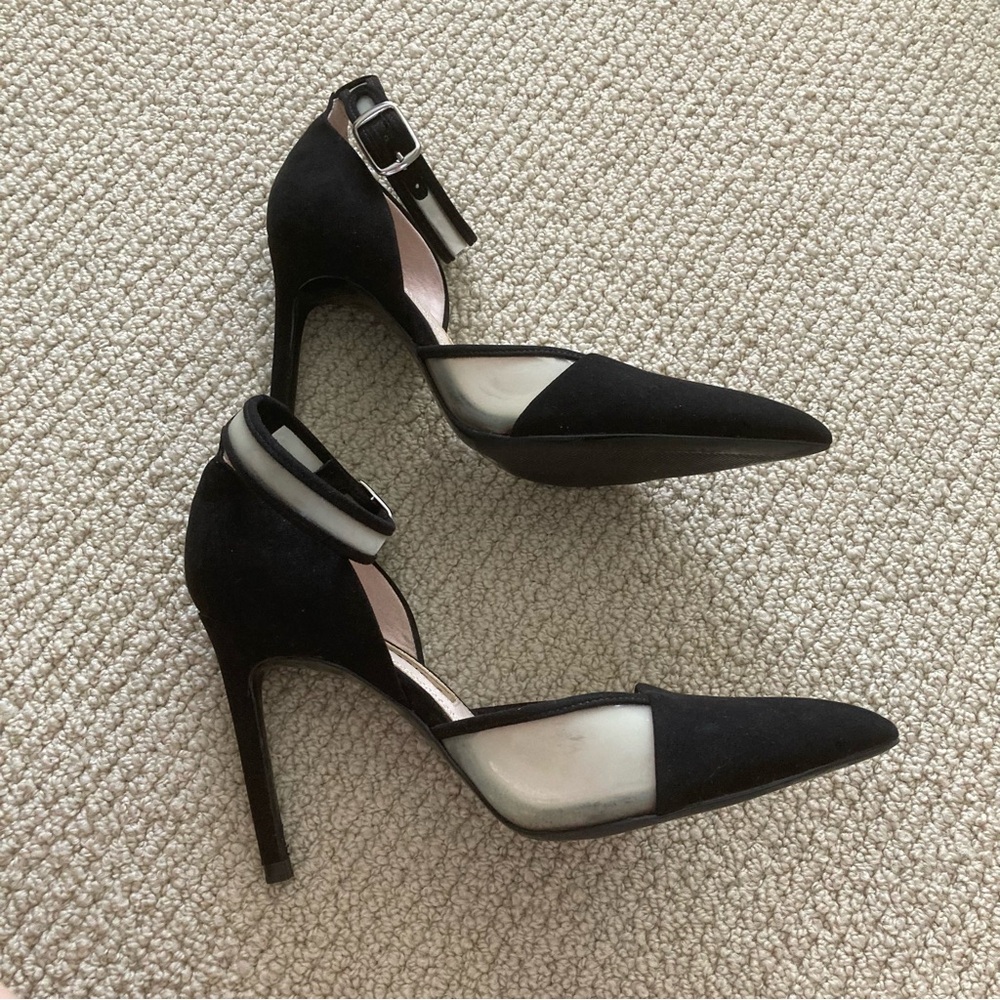 Zara Basic Black Pointed Toe Shoes High Heel Size… - image 6